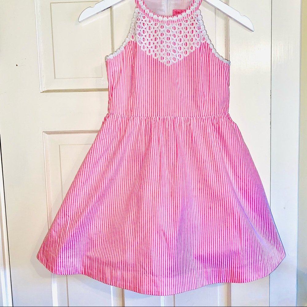 Lilly Pulitzer Little Kinley Seersucker Dress